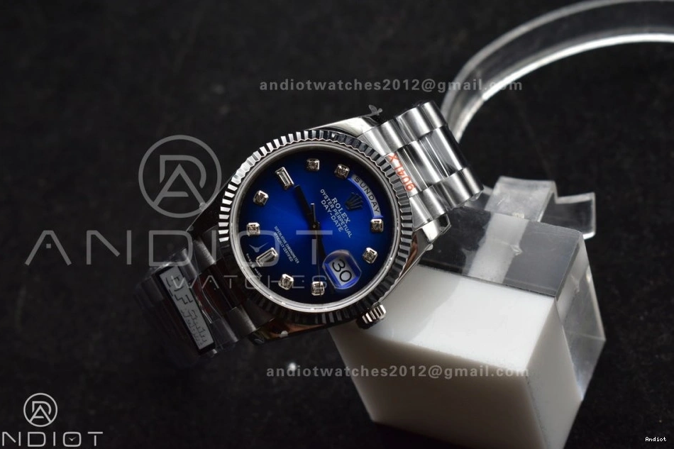 Edition Blue 904L Best V5 President on Dial Weight) vr3255 SS QF Diamond Bracelet DayDate (Gain 36 Steel 0505